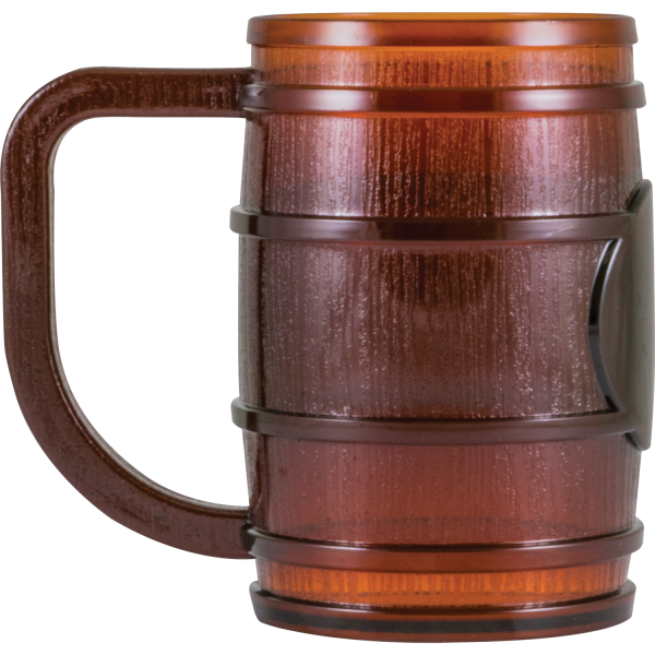 8016543 16 oz. Translucent brown barrel mug 96/CS